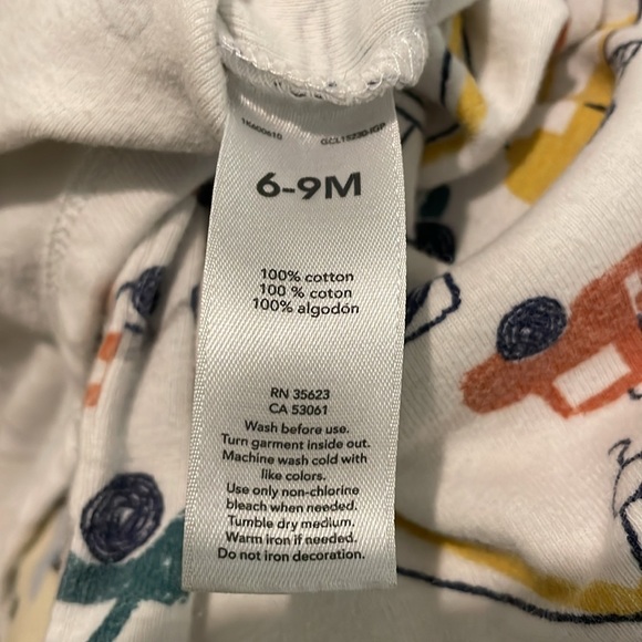 Little Chickadees Onesies Dino Tan/Brown & Carter’s Truck Onesie 6/9 mos - Picture 6 of 9